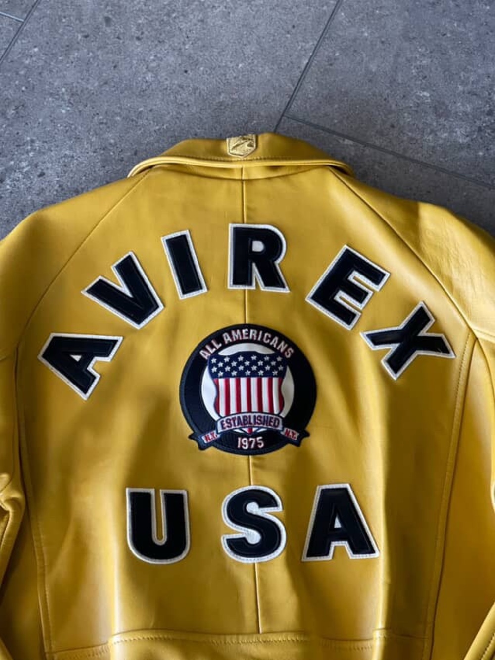 Avirex Sunny Yellow Zip-Front Bomber - Picture 3 of 3